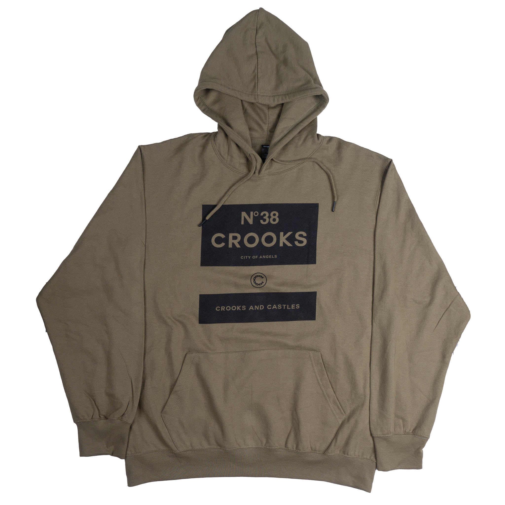 CROOKS & CASTLES HOODIE OLIVE  - CK07HD