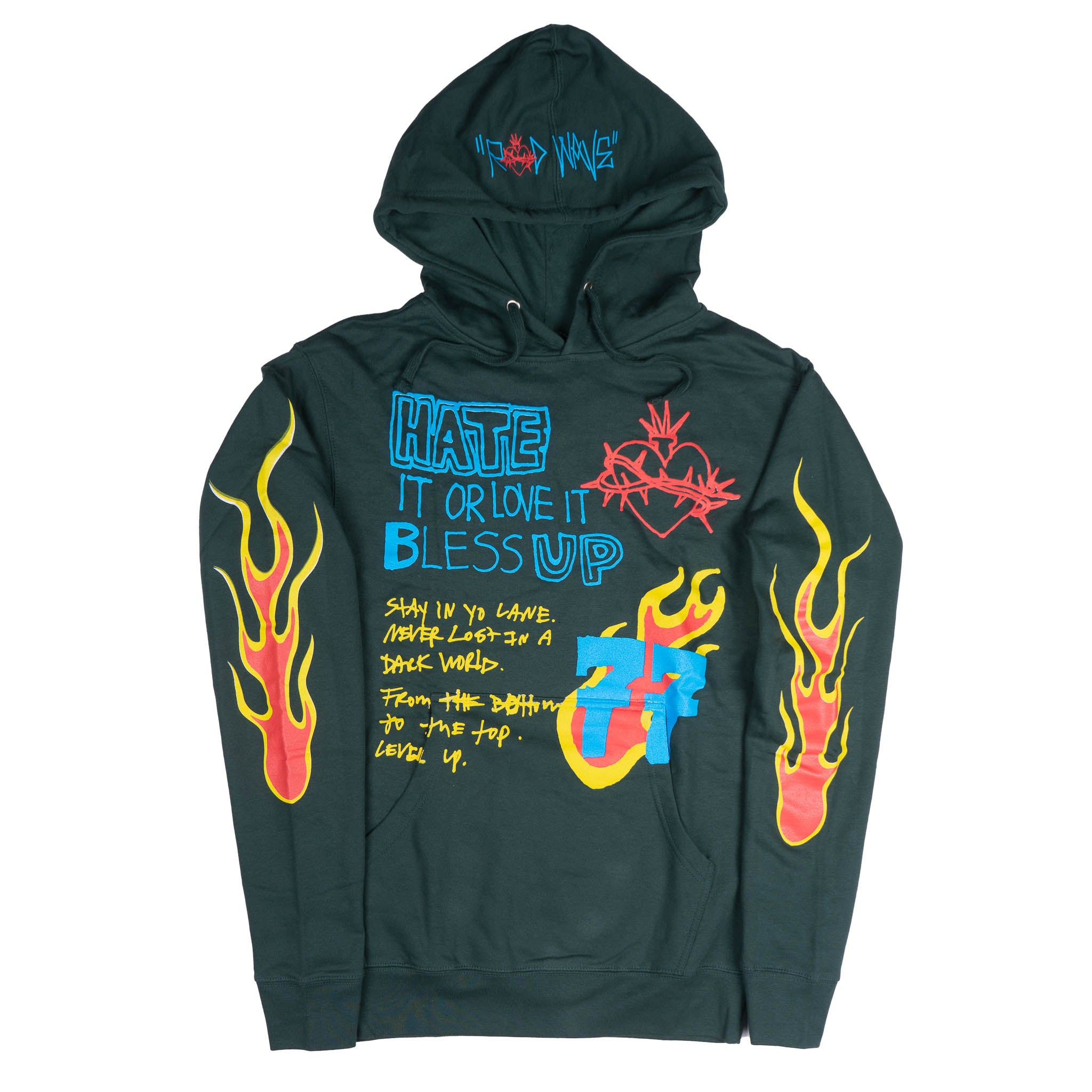 CHAOS IN MIND HOODIE GREEN - HD-RW-4854